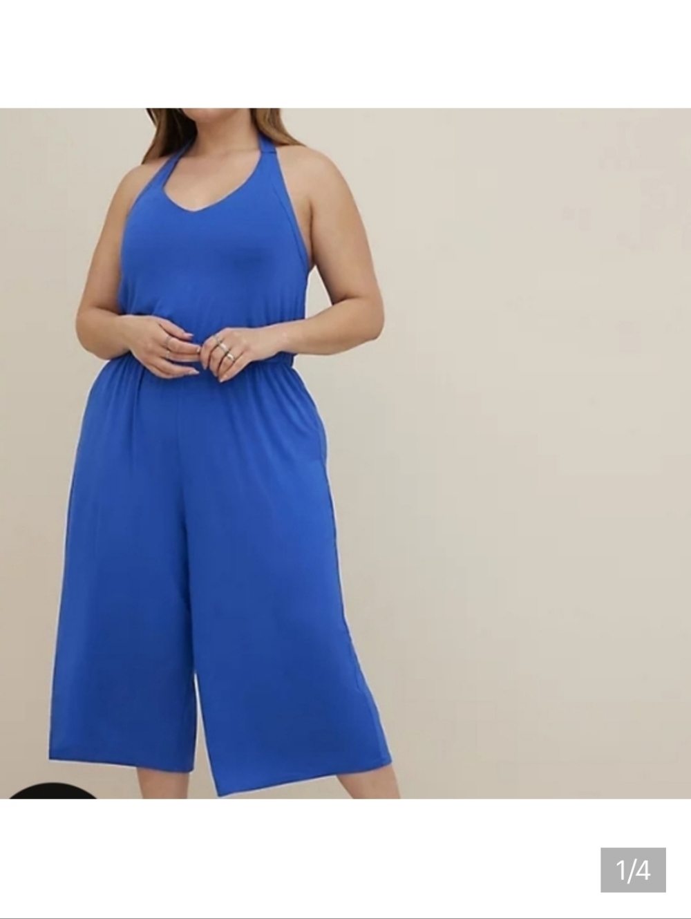 🆕️🦋BLUE HALTER CULOTTE JUMPSUIT - SUPER SOFT🦋